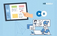 image of female employee doing video training