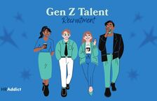 gen z professionals walking