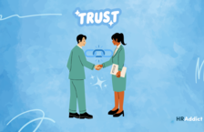 employees shaking hands